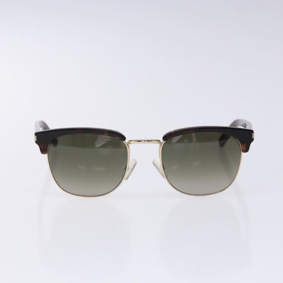 SAINT LAURENT Sunglasses Plastic Brown Auth main image 12